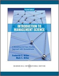 Introduction to management science : a modeling and case studies approach with spreadsheets