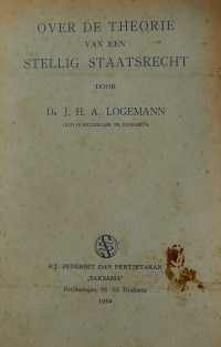 Over de theorie van een stelling staatsrecht