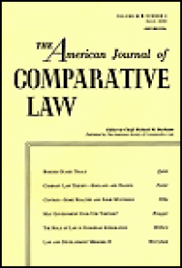 THE AMERICAN JOURNAL OF COMPARATIVE LAW