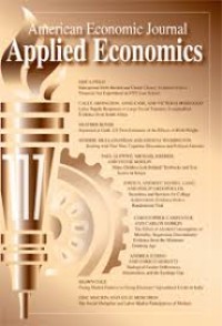 AMERICAN ECONOMIC JOURNAL : APPLIED ECONOMICS