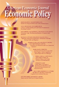 AMERICAN ECONOMIC JOURNAL : ECONOMIC POLICY