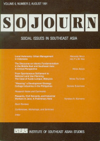 SOJOURN (JOURNAL OF SOCIAL ISSUES IN SOUTHEAST ASIA)