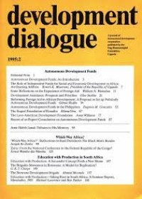 DEVELOPMENT DIALOGUE : A JOURNAL OF INTERNATIONAL DEVELOPMENT COOPERATION