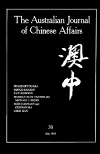 THE AUSTRALIAN JOURNAL OF CHINESE AFFAIRS