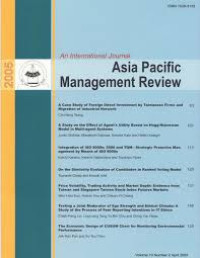 ASIA PACIFIC MANAGEMENT REVIEW : AN INTERNATIONAL JOURNAL