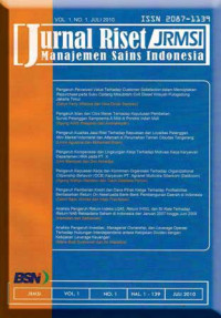 JURNAL RISET MANAJEMEN SAINS INDONESIA (JRMSI)