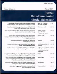 JURNAL PENELITIAN ILMU-ILMU SOSIAL (SOCIAL SCIENCE)