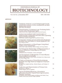 INDONESIAN JOURNAL OF BIOTECHNOLOGY